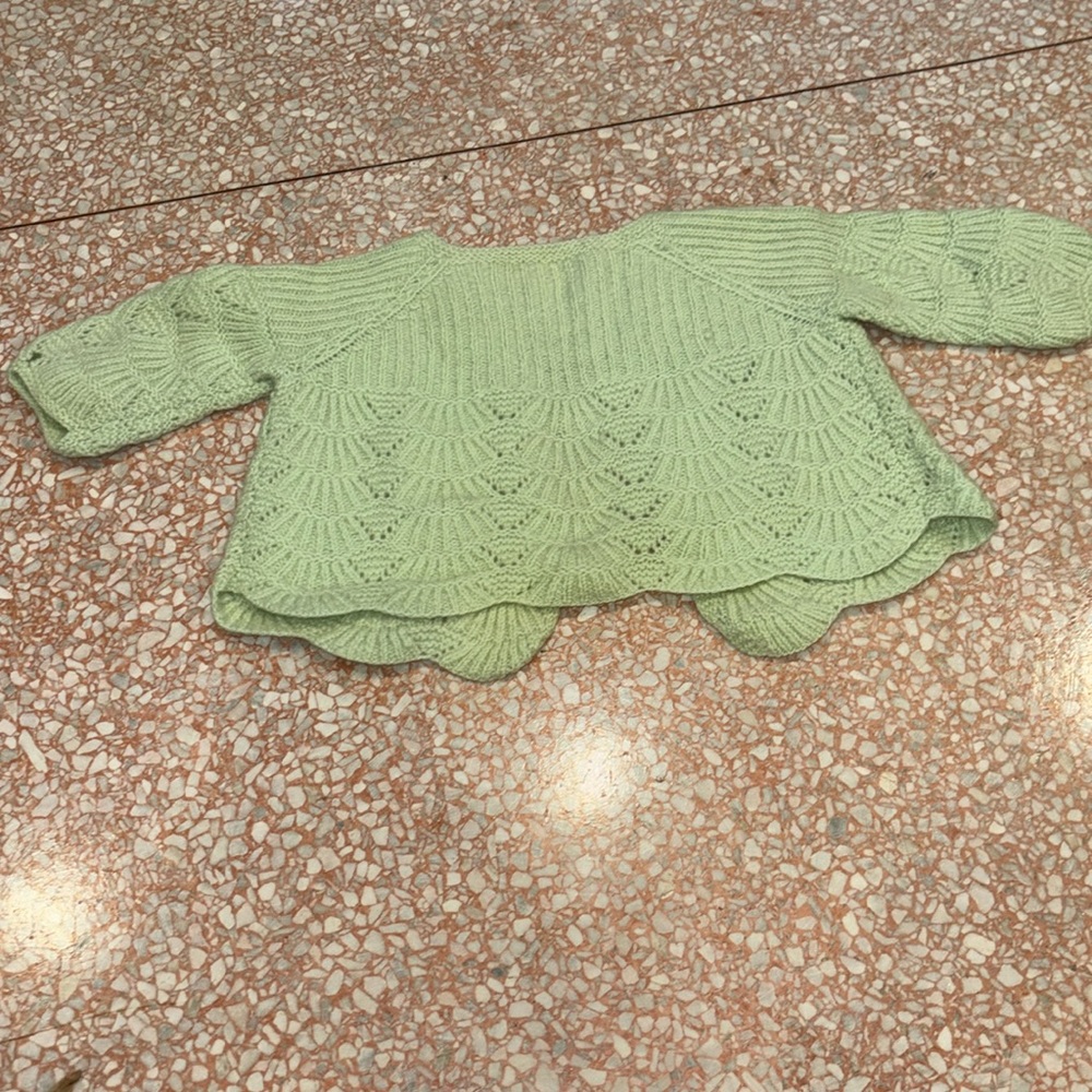 Vintage Baby Handmade Crochet Knit Cardigan and Bonnet Set - Picture 5 of 11